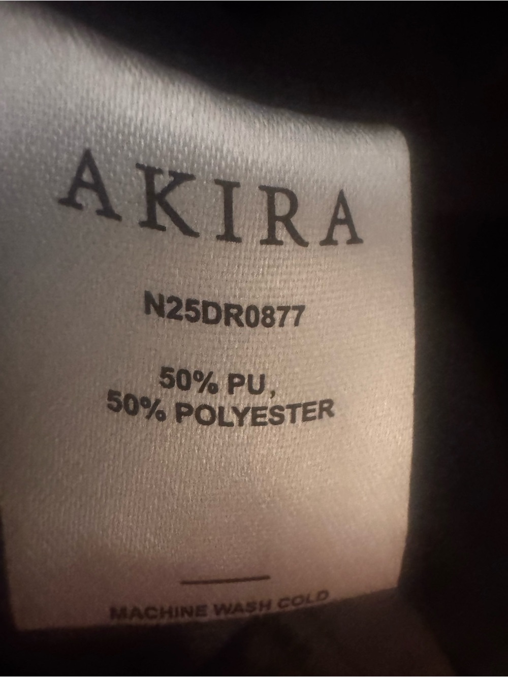 AKIRA Black Faux Leather Halter Mini Dress NWT - Picture 6 of 7